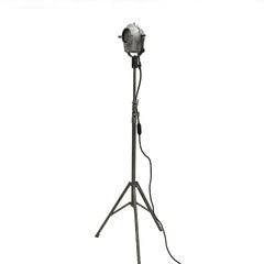 Vintage Photo Spotlight or Floor Lamp Tripod Stand with Spotlight Industrial Style 1950s