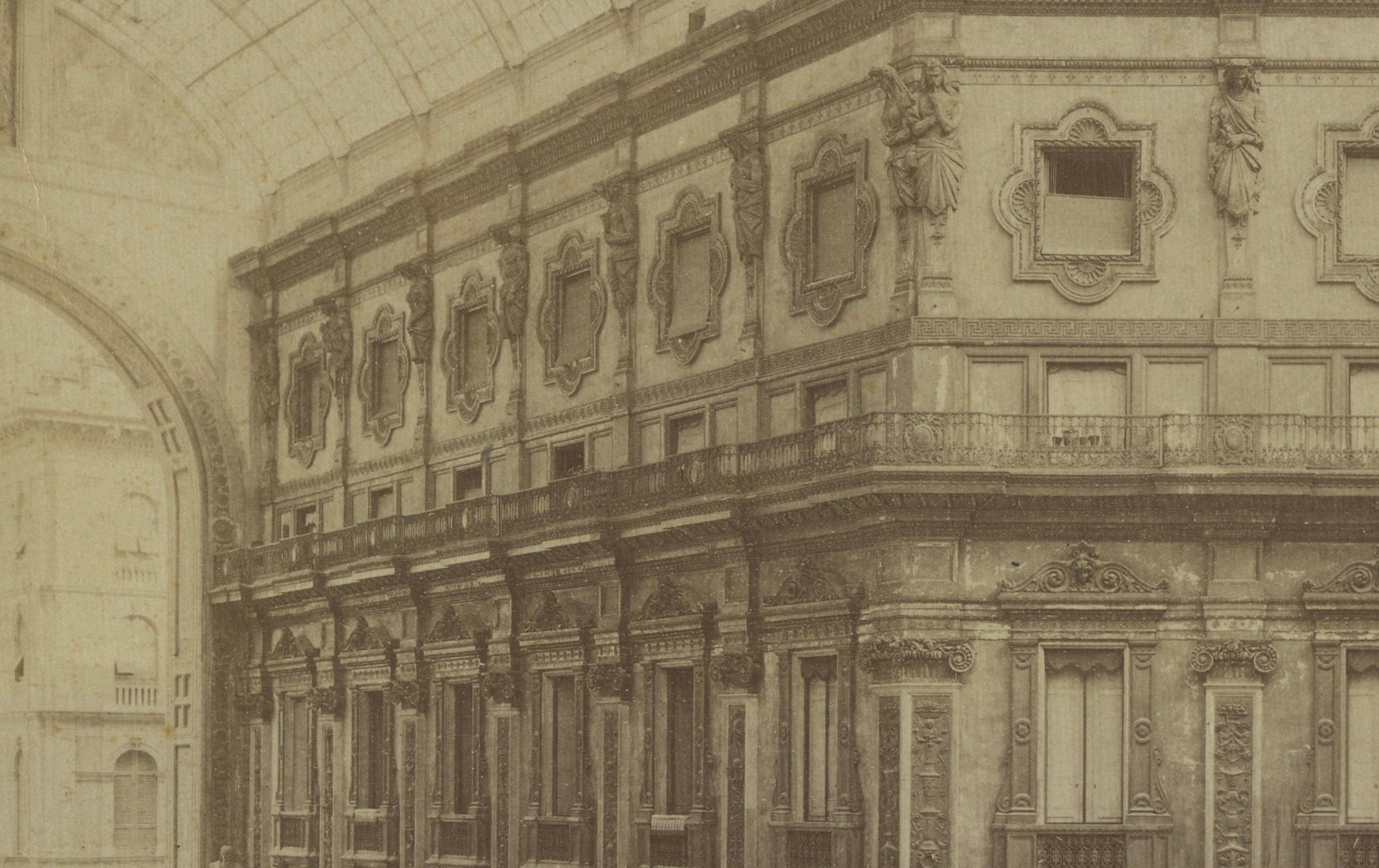 Paper Photograph of the Galleria Vittorio Emanuele II, Milan, Late 19th Century For Sale