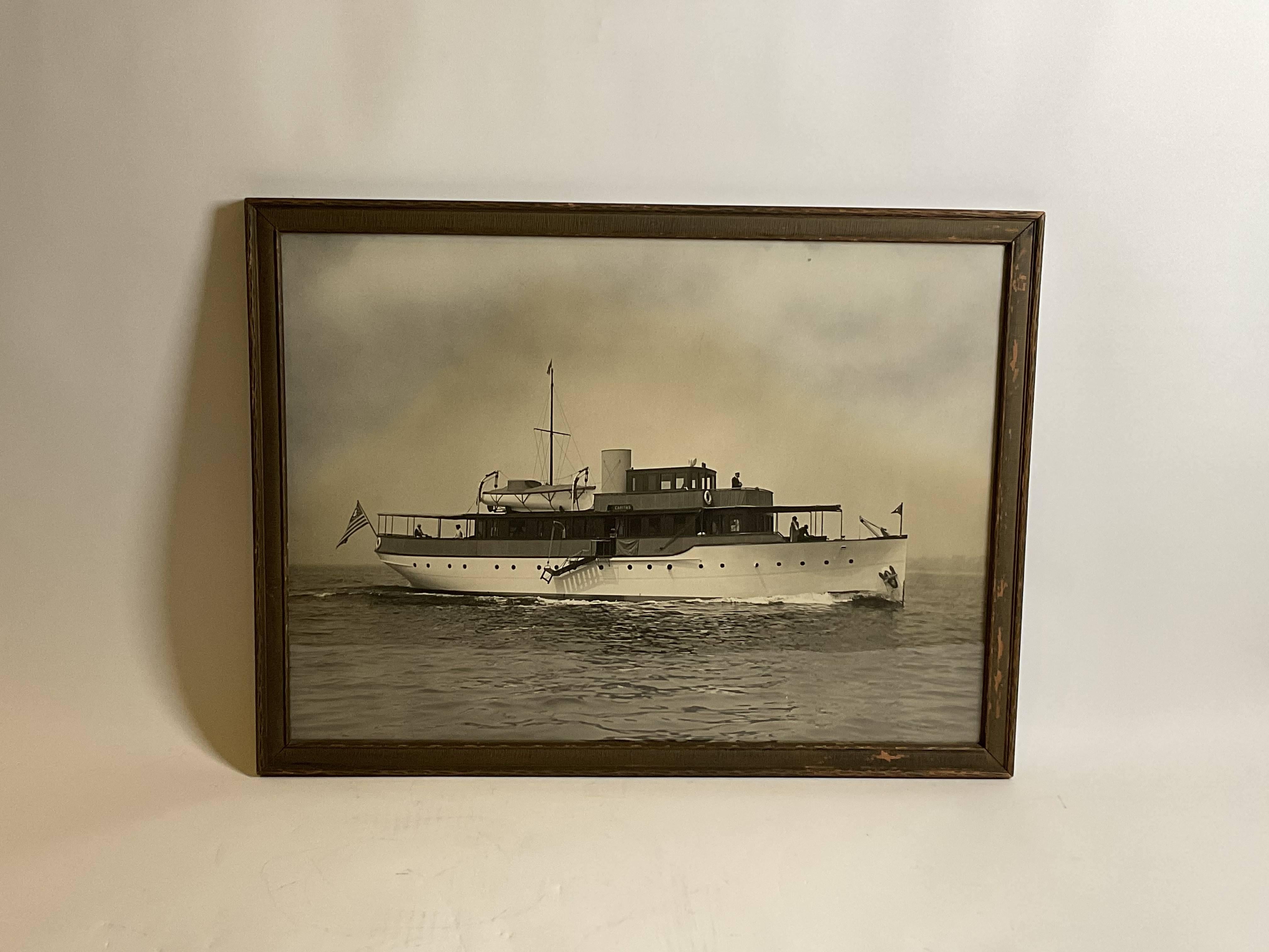 North American Photograph Of The Lawley Yacht Caritas For Sale