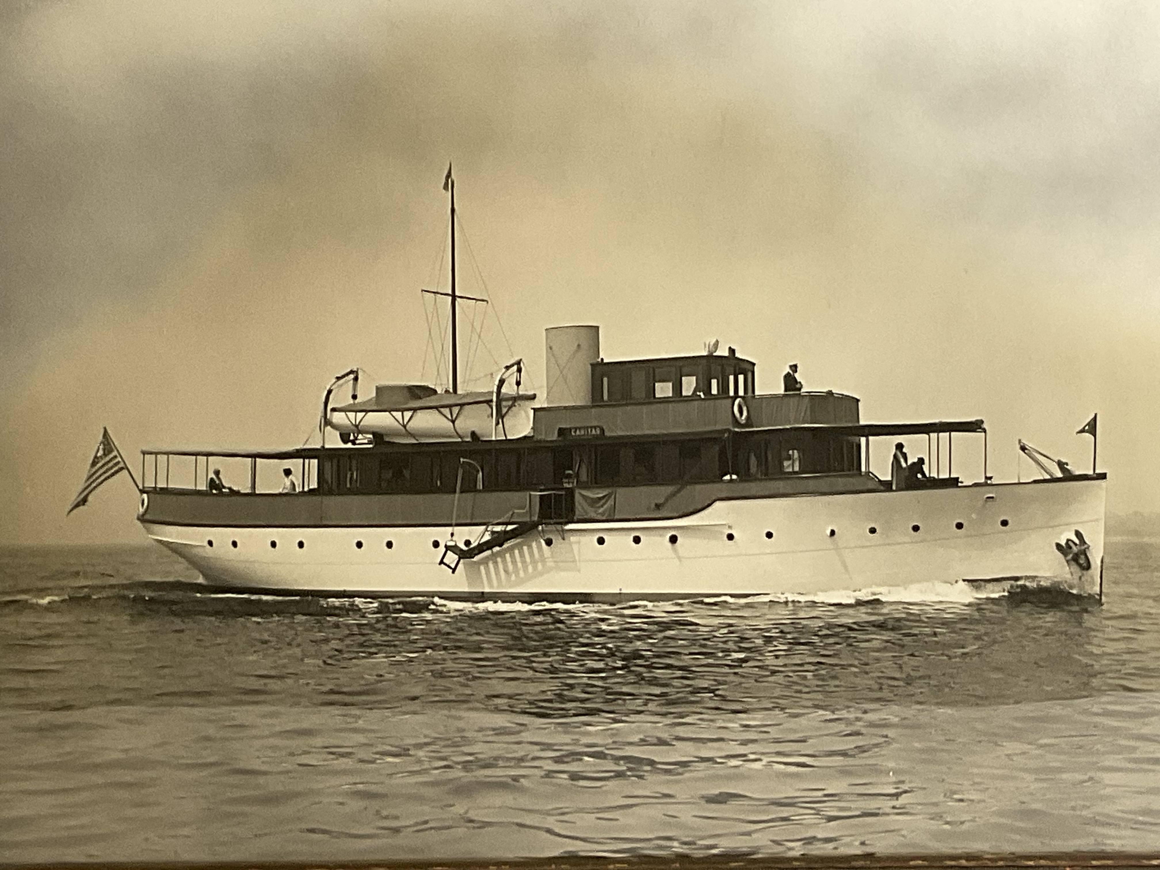Photograph Of The Lawley Yacht Caritas In Good Condition For Sale In Norwell, MA