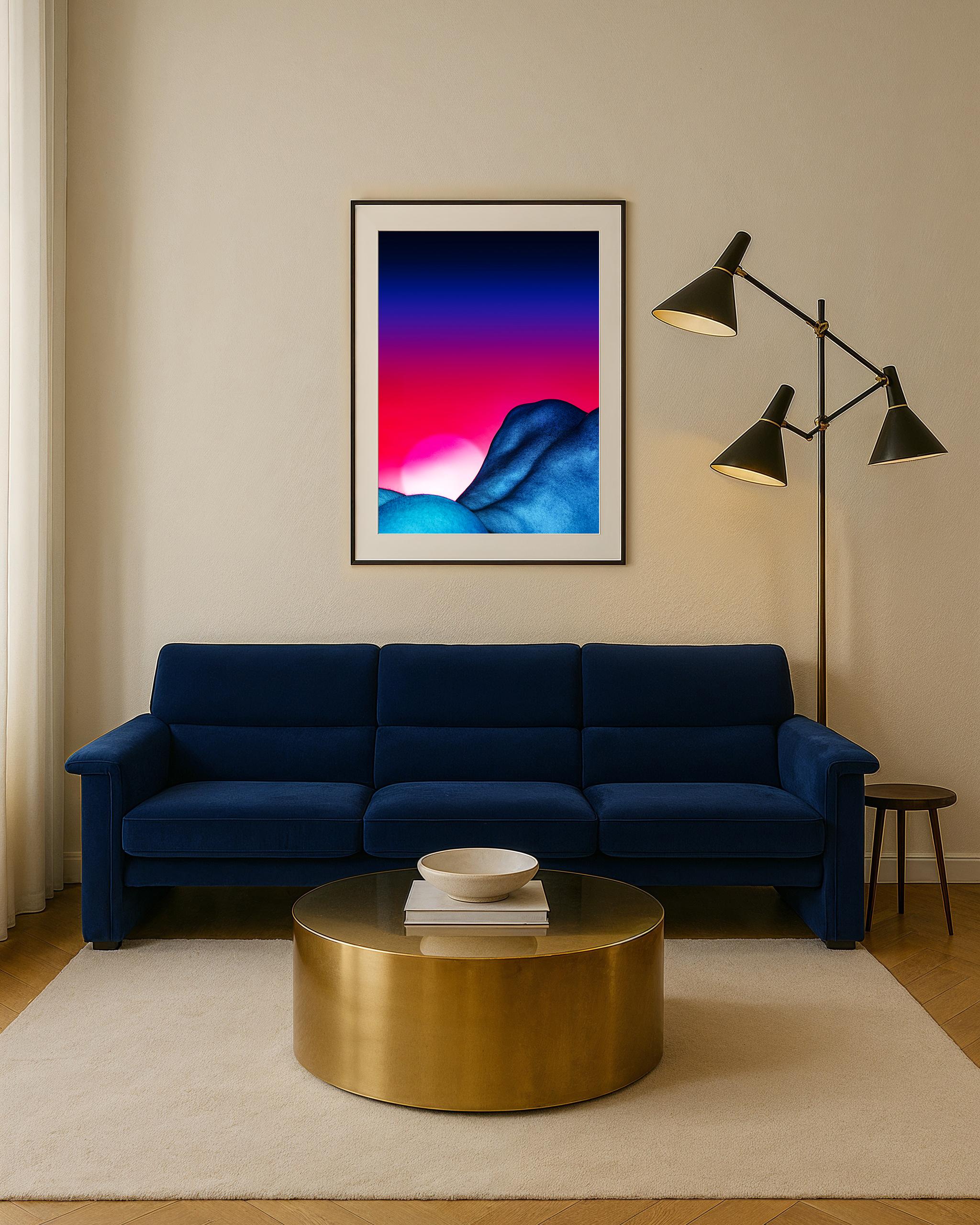Photographic print by George Cassapides printed on Giclée archival paper.

This piece is part of a limited series by the artist exploring the tension between sensuality and abstraction through vivid color gradients, floral symbolism, and the human