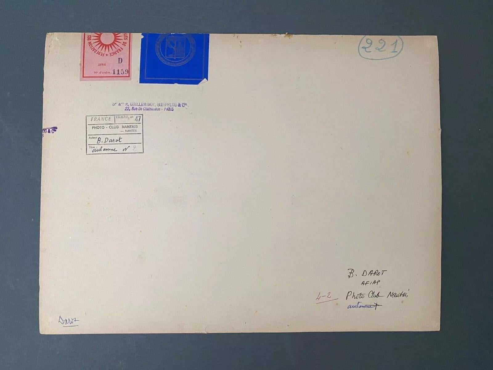 Paper Photograph by Bernard Darot AFIAP – 20th Century – Photo Club Nantais – 