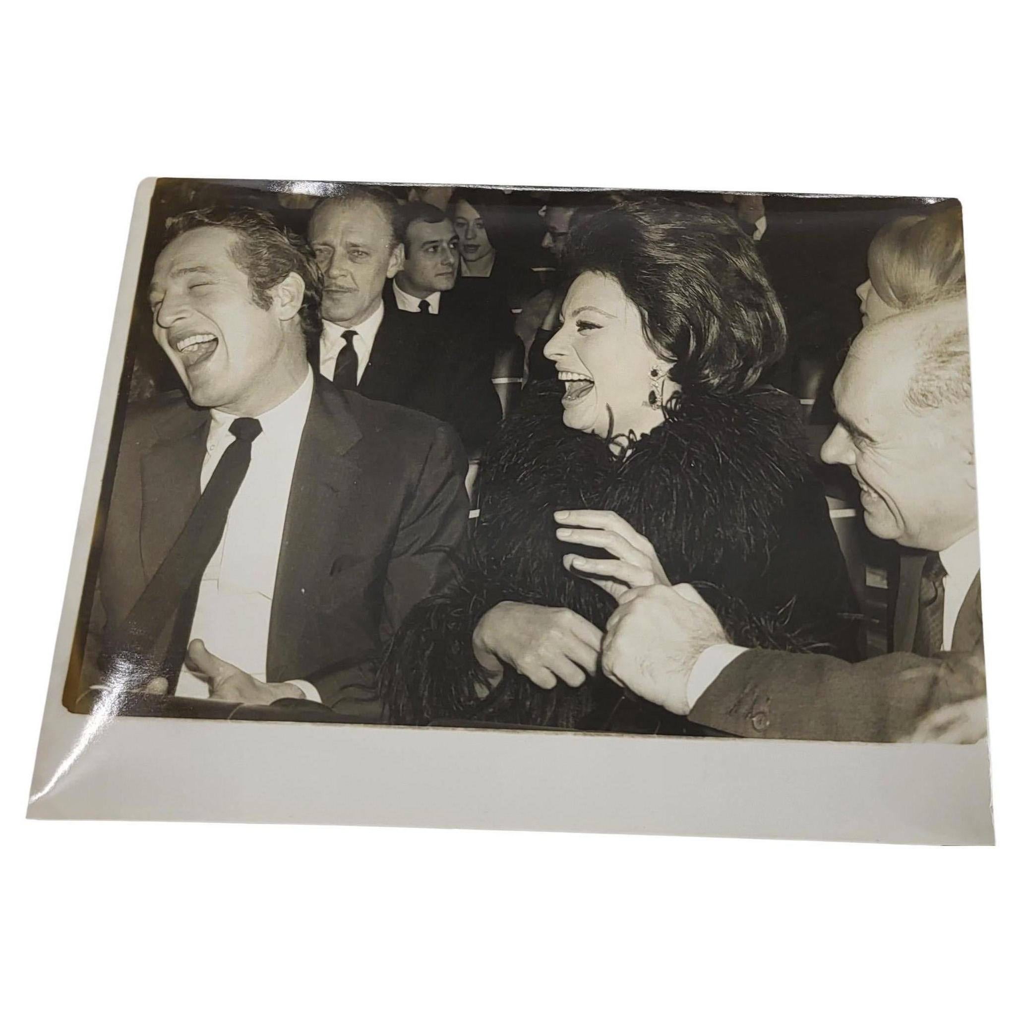Lot de 4 Photographies Originales de Paul Newman, Sophia Loren, Joanne Woodward 
