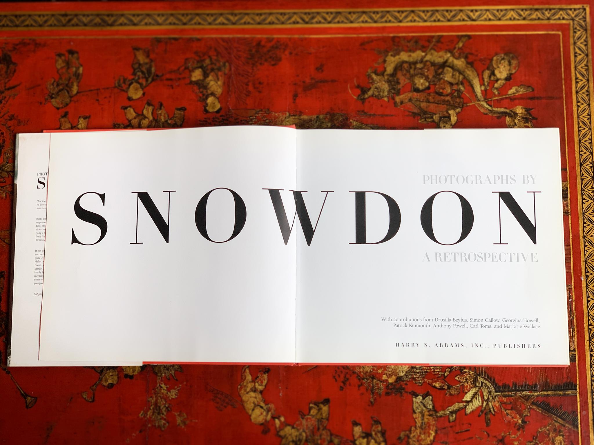 Photographs by Snowdon a Retrospective, Monograph In Good Condition In New York, NY
