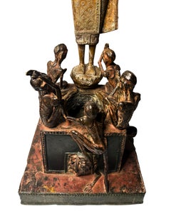 Phra Malai Visiting Hell, Bronze Statuary, Late 19th Century, Thailand