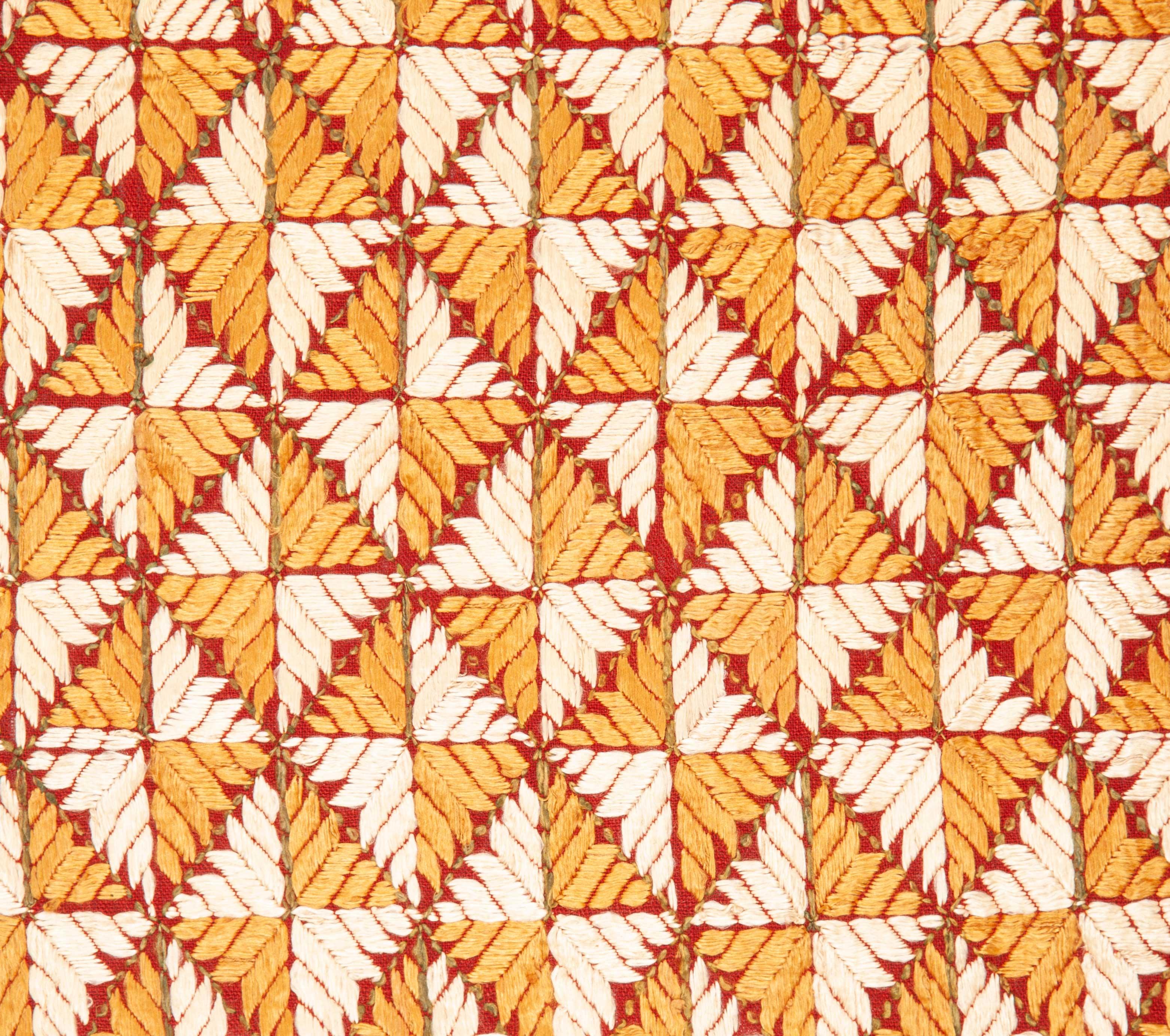 Tribal Phulkari Wedding Shawl, India, Early 20th Century
