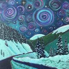 „Nachtfantasie auf dem Pass“, Originalgemälde