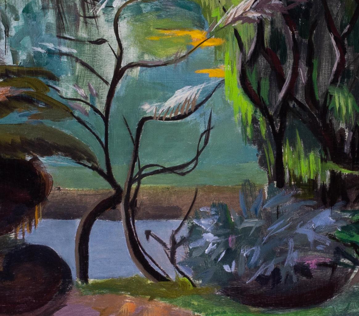 Paisaje lacustre de la artista británica de mediados del siglo XX Phyllis Bray en venta 2
