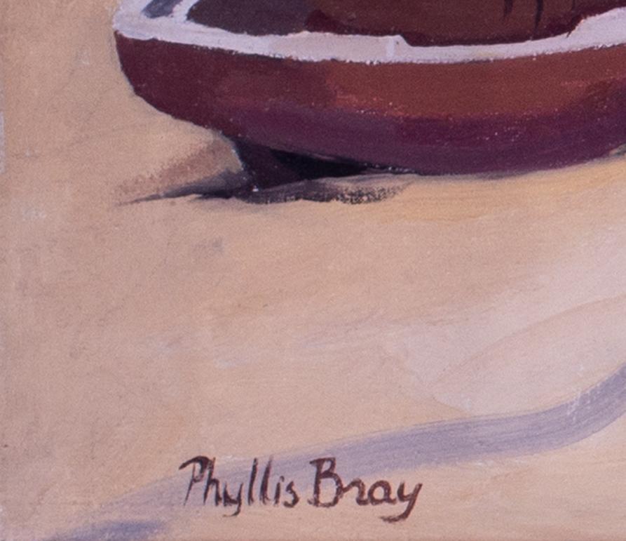„Männer vor einem Leuchtturm“ Ölgemälde der weiblichen Künstlerin Phyllis Bray im Angebot 2