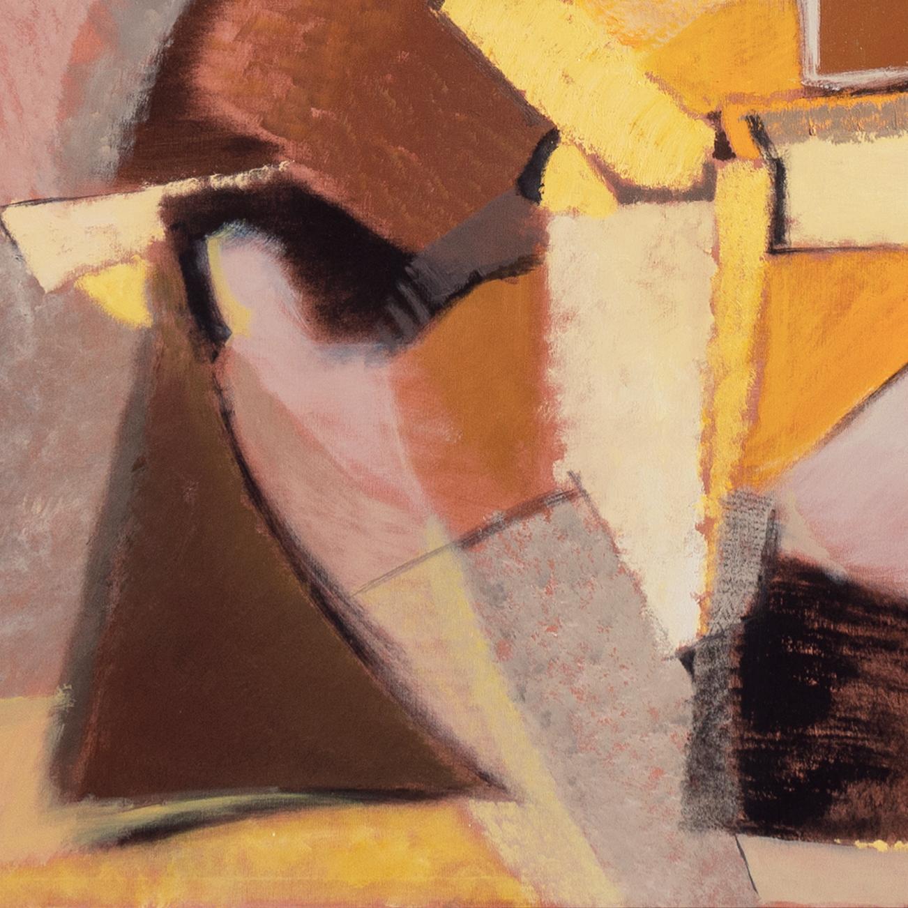 « Abstract in Saffron and Rose », San Francisco, Bay Area Abstraction, SOMA, SFSFA en vente 1