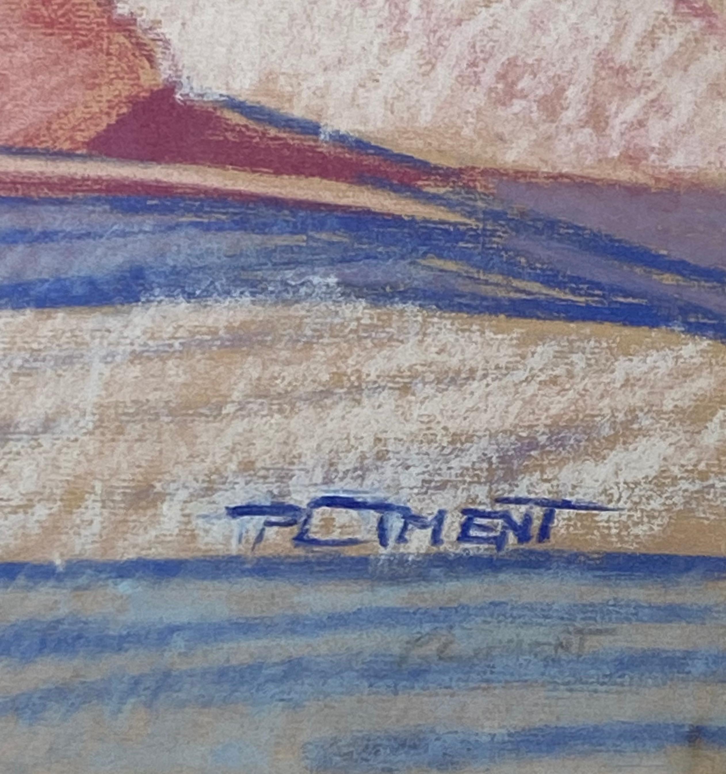 Phyllis Ciment Pintura abstracta al pastel c.1970s en venta 6