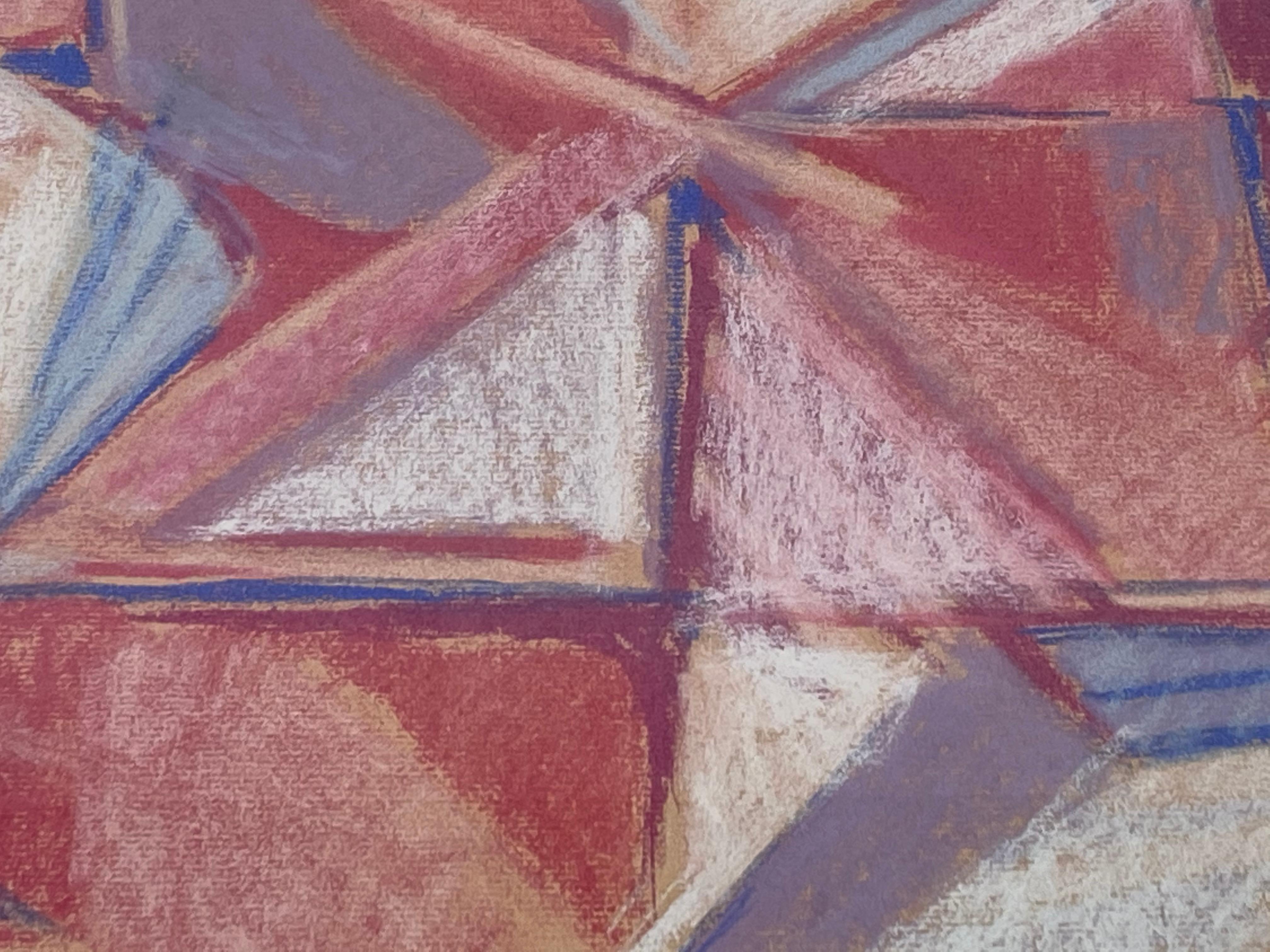 Phyllis Ciment Pintura abstracta al pastel c.1970s en venta 7