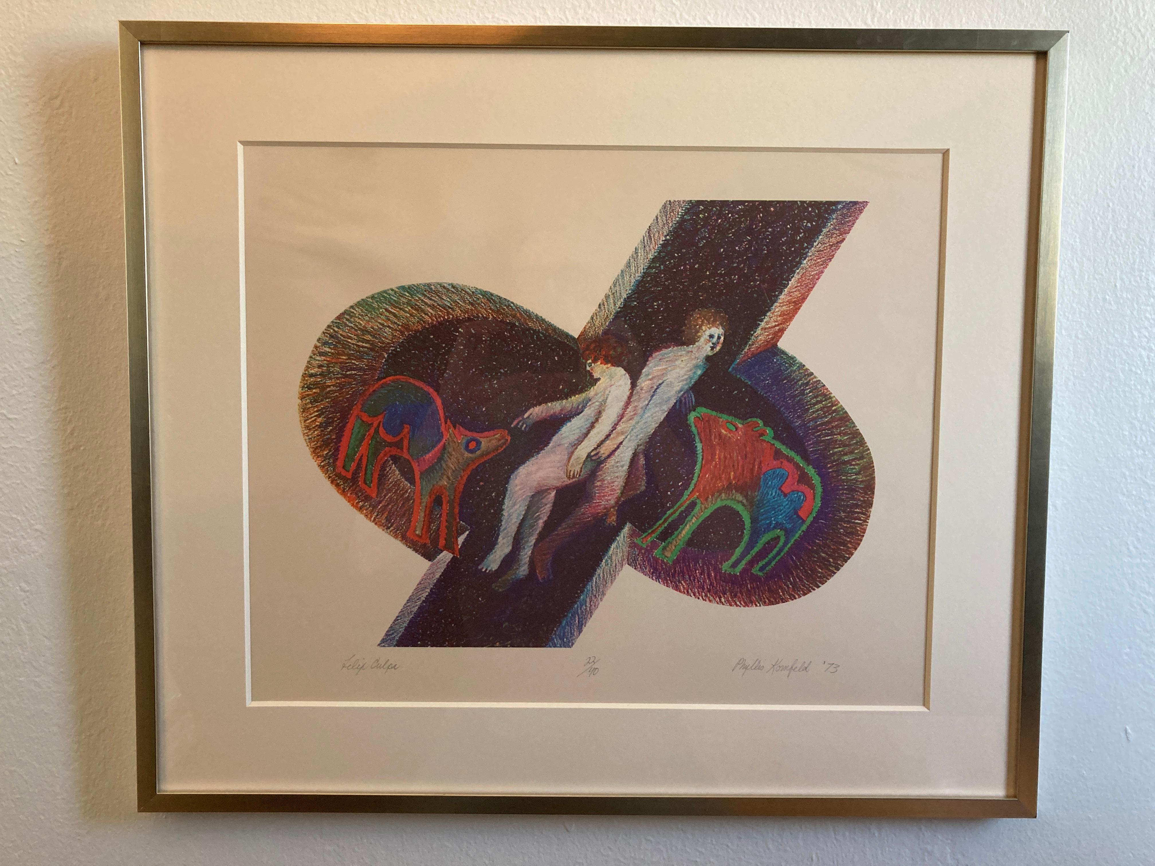 „Felix Culpa“, von Phyllis Kornfeld, Lithographie im Angebot 2