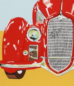 Alfa Romeo, Photorealist Classic Car Screenprint by Phyllis Krim