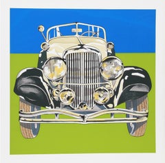 Duesenberg, coche clásico fotorrealista serigrafiado por Phyllis Krim