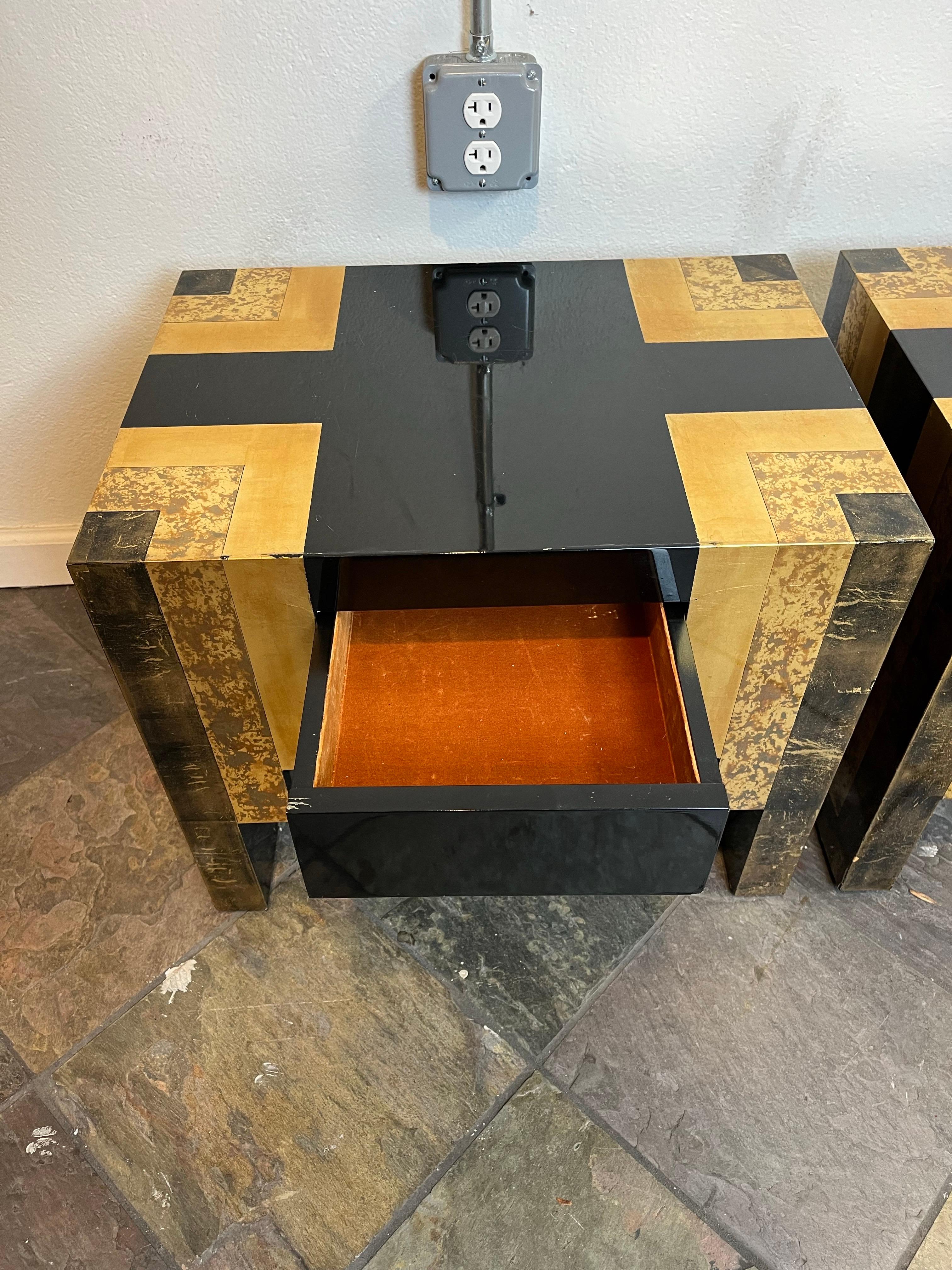 Phyllis Morris Art Deco Lacquer End Tables For Sale 2