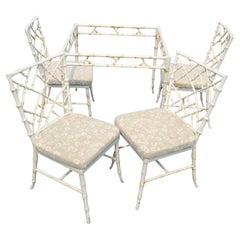 Phyllis Morris Bamboo Dinette Set in Cast Aluminum