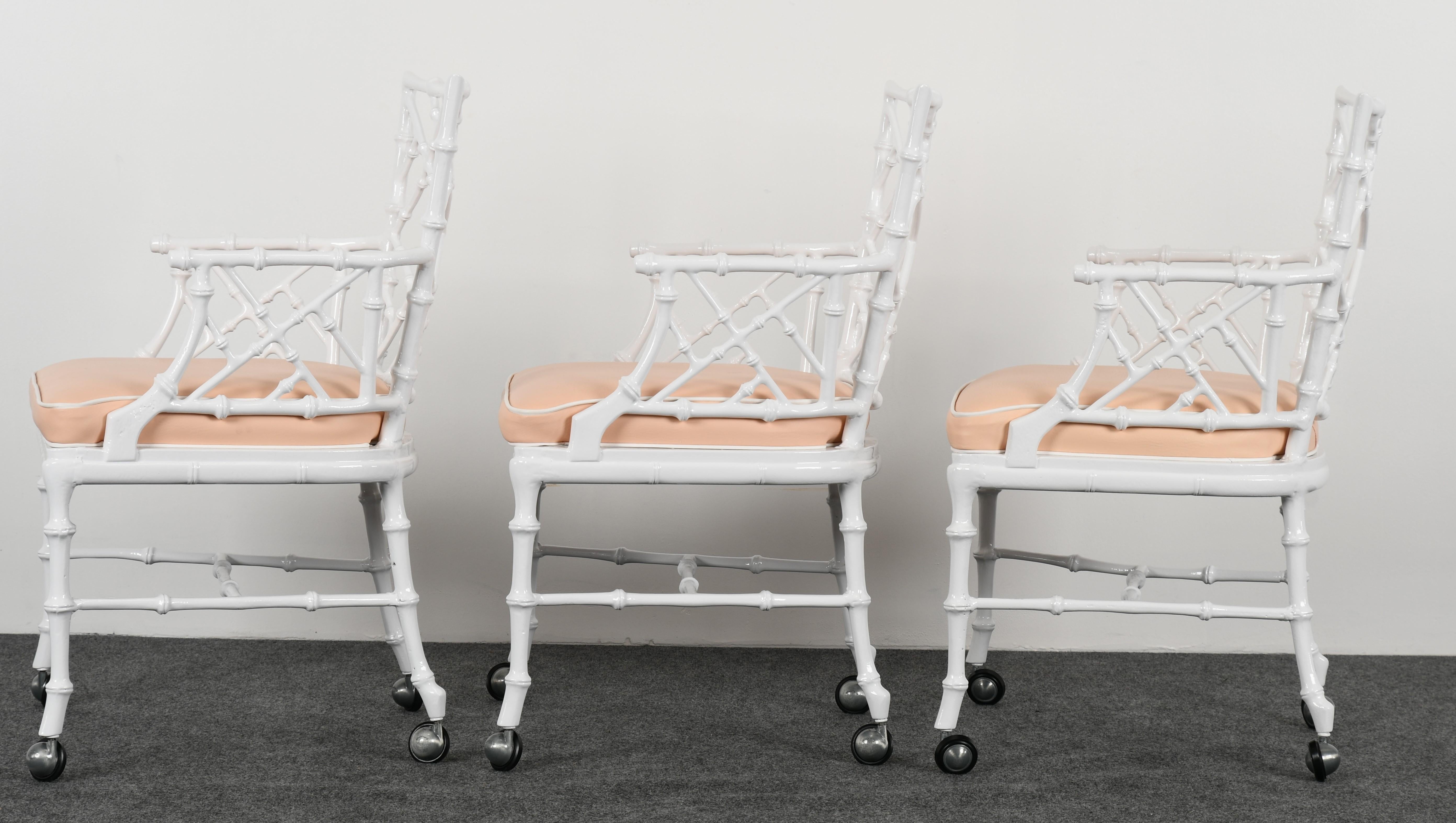 Aluminum Phyllis Morris Faux Bamboo Patio Set for Kessler Industries, 1960s