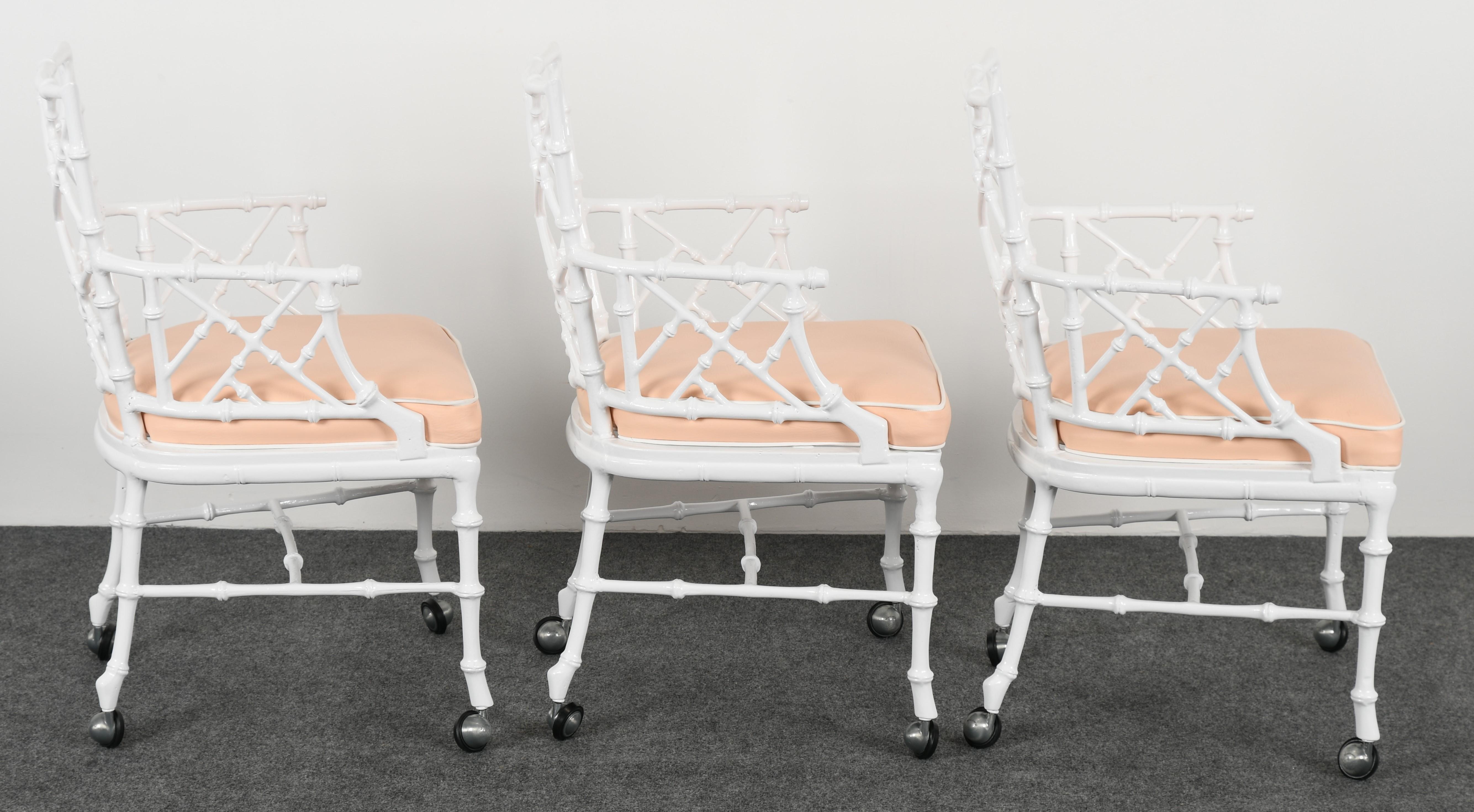Phyllis Morris Faux Bamboo Patio Set for Kessler Industries, 1960s In Good Condition In Hamburg, PA