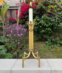 Phyllis Morris Large Scale Gilt Iron Table Lamp, c.1965
