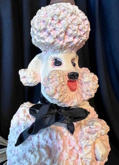Original rosa Poodle-Tischlampe von Phyllis Morris, ikonische Hollywood Regency, 1952.