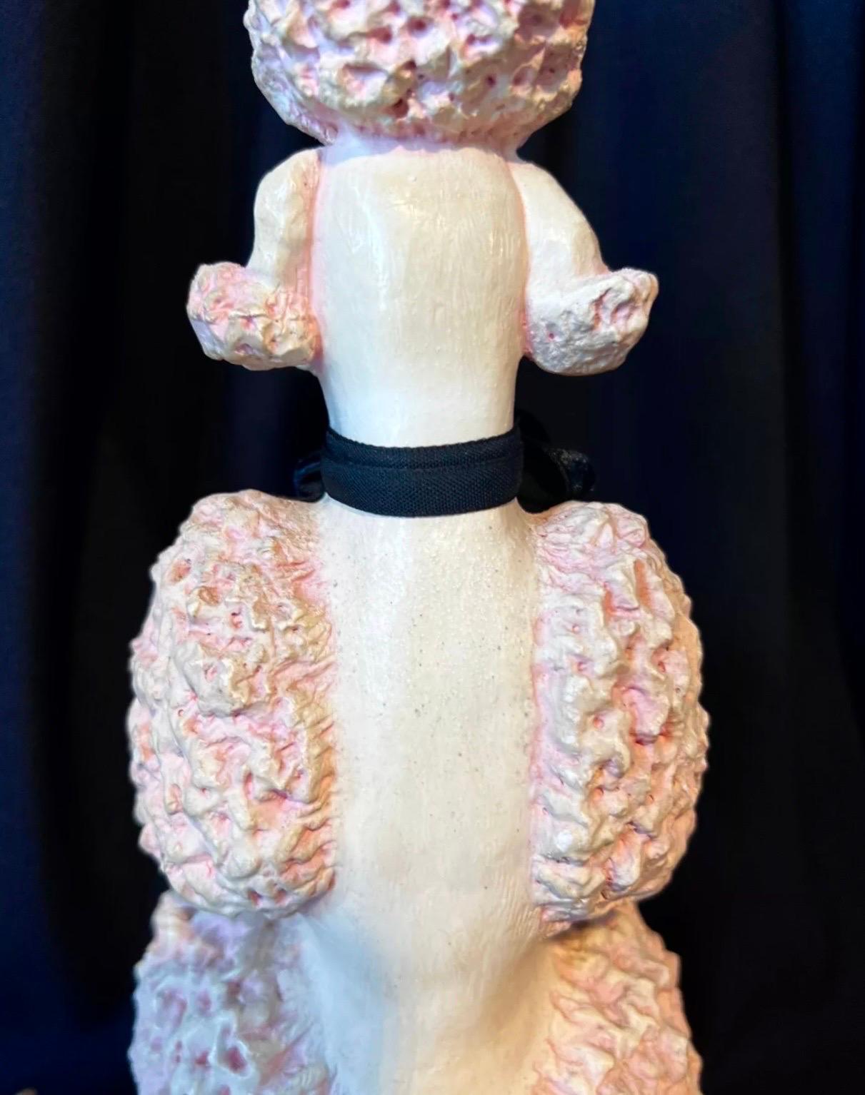 American Phyllis Morris Original Pink Poodle Table Lamp, Iconic Hollywood Regency, 1952. For Sale