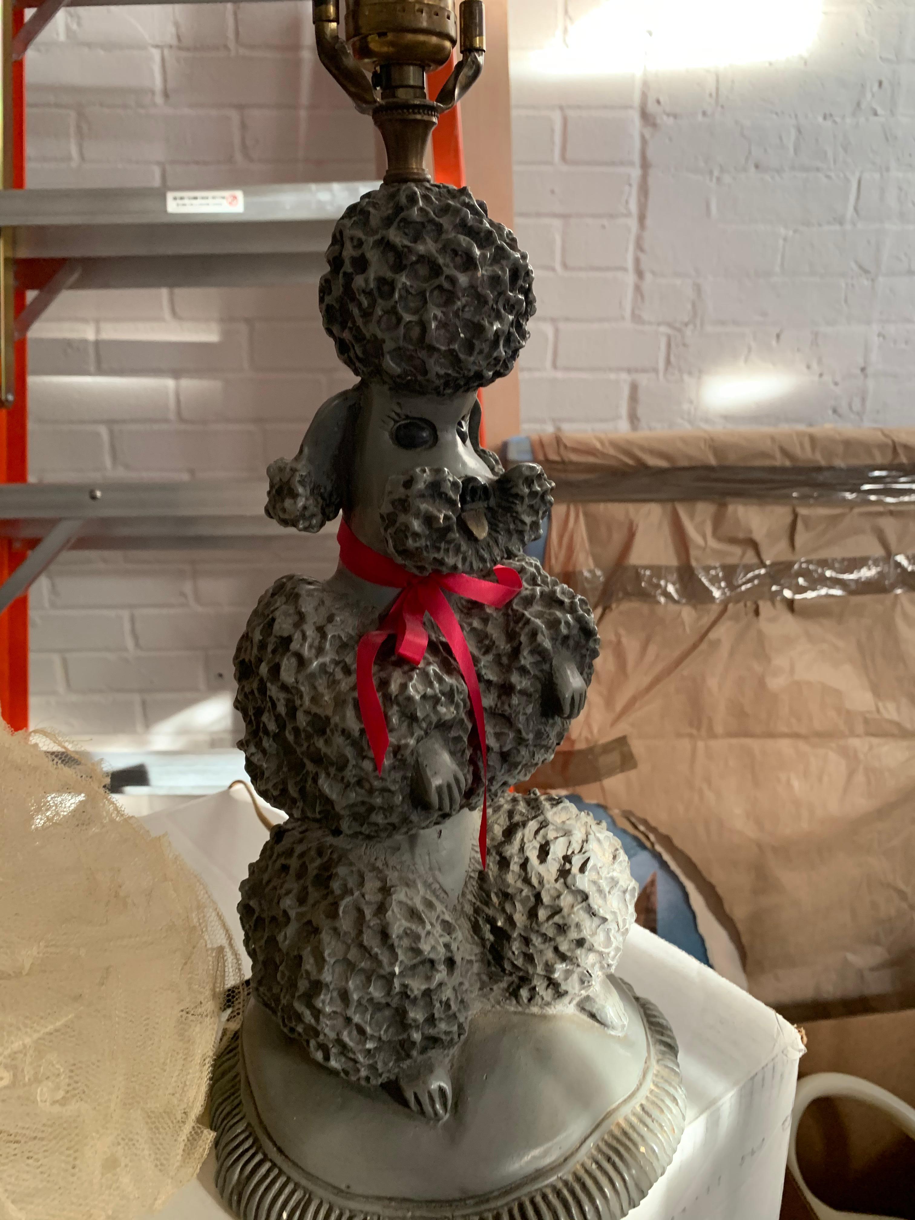 poodle lamp vintage