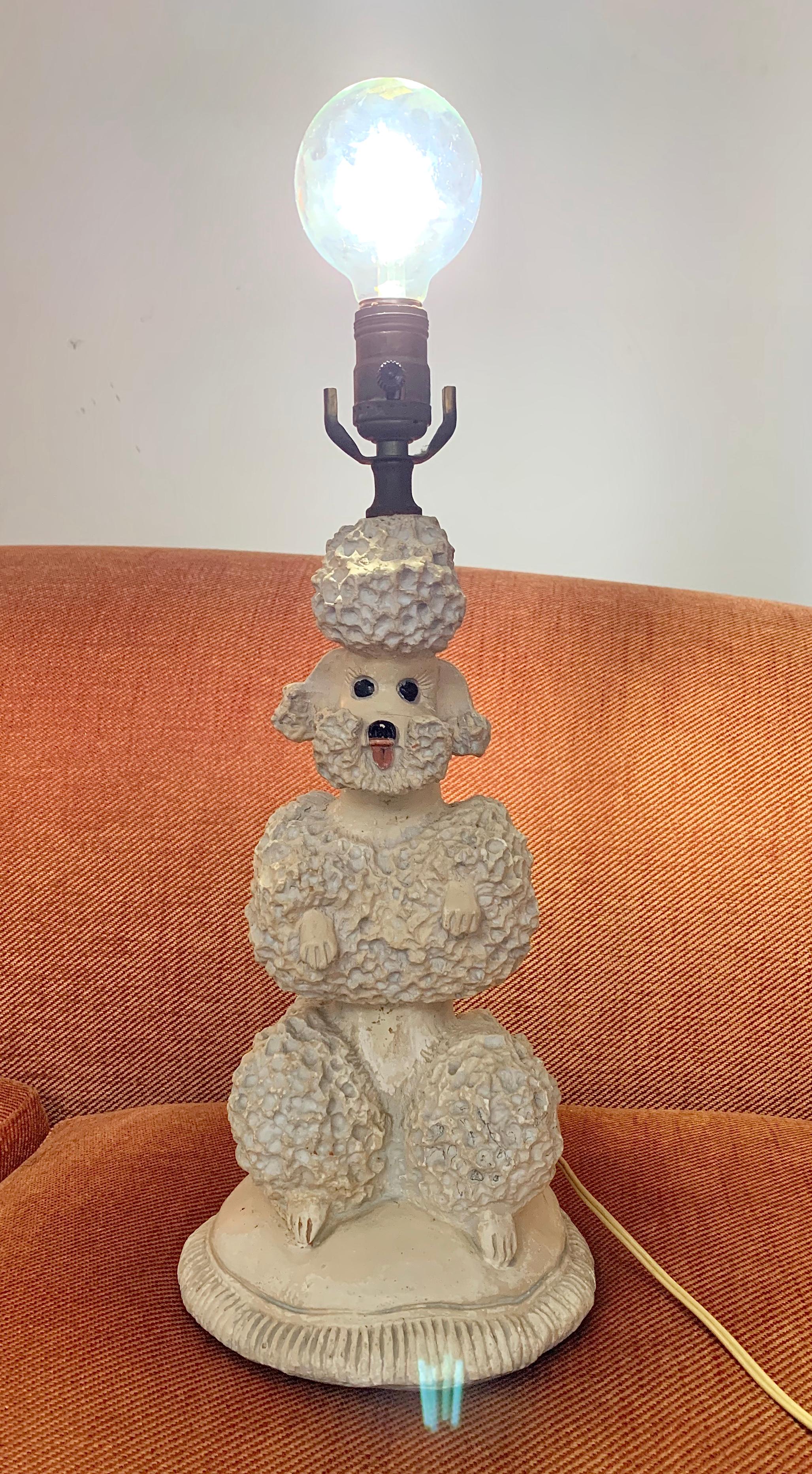 pink poodle table lamp