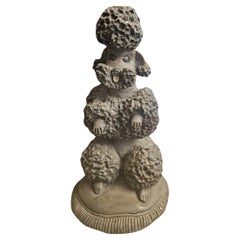 Original Silber Poodle-Tischlampe von Phyllis Morris, signiert, 1952, USA