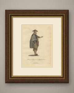 Physician in Holland in 1640, Hand Colored Jefferys Costume Plate, 1757