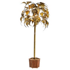 Lampada da terra fitomorfa Prod. Maison Jansen 1970