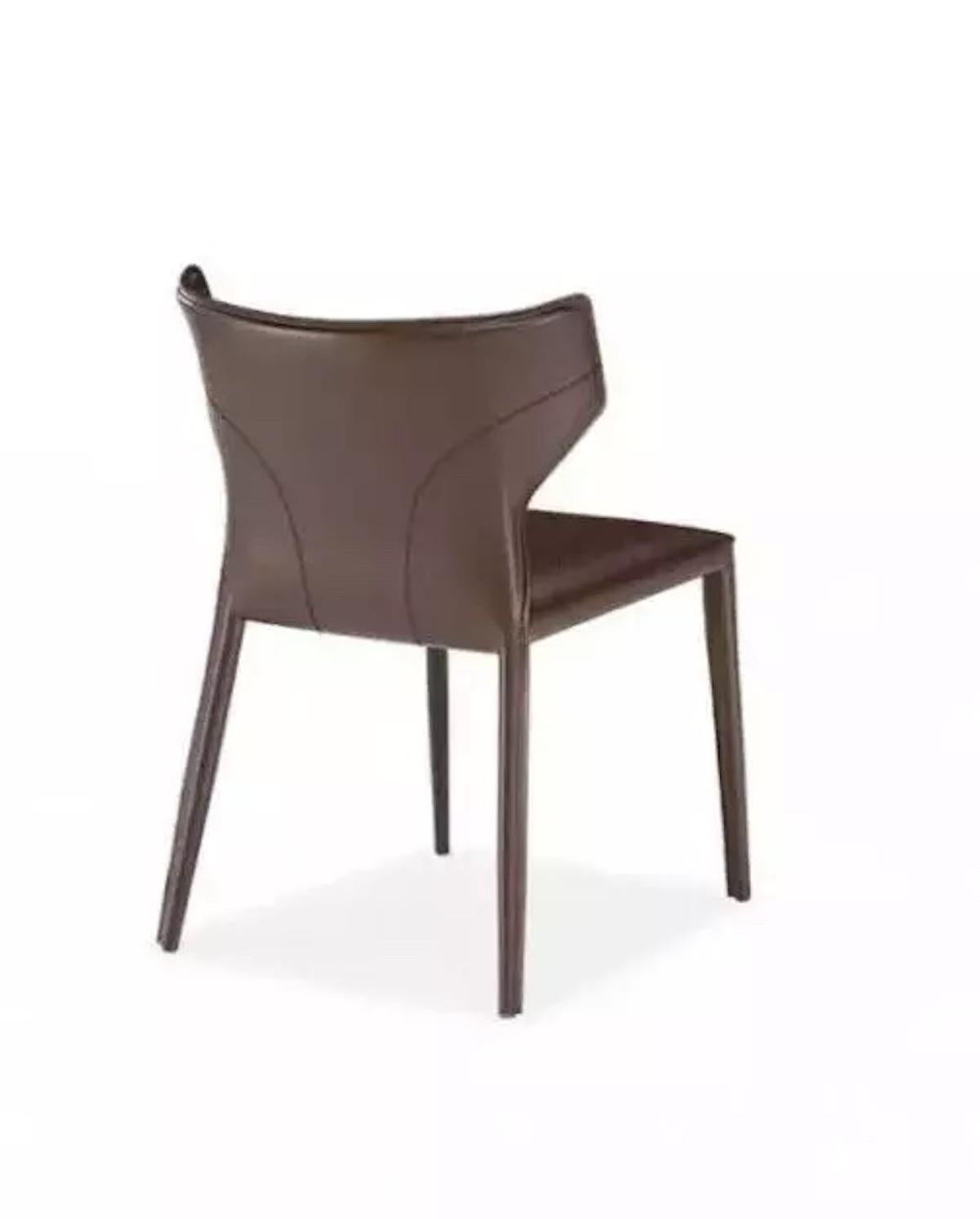 Modern Pi Greco Accent Chair By Natuzzi Italia in Leather