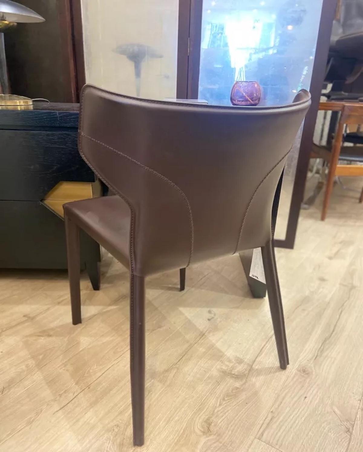 European Pi Greco Accent Chair By Natuzzi Italia in Leather
