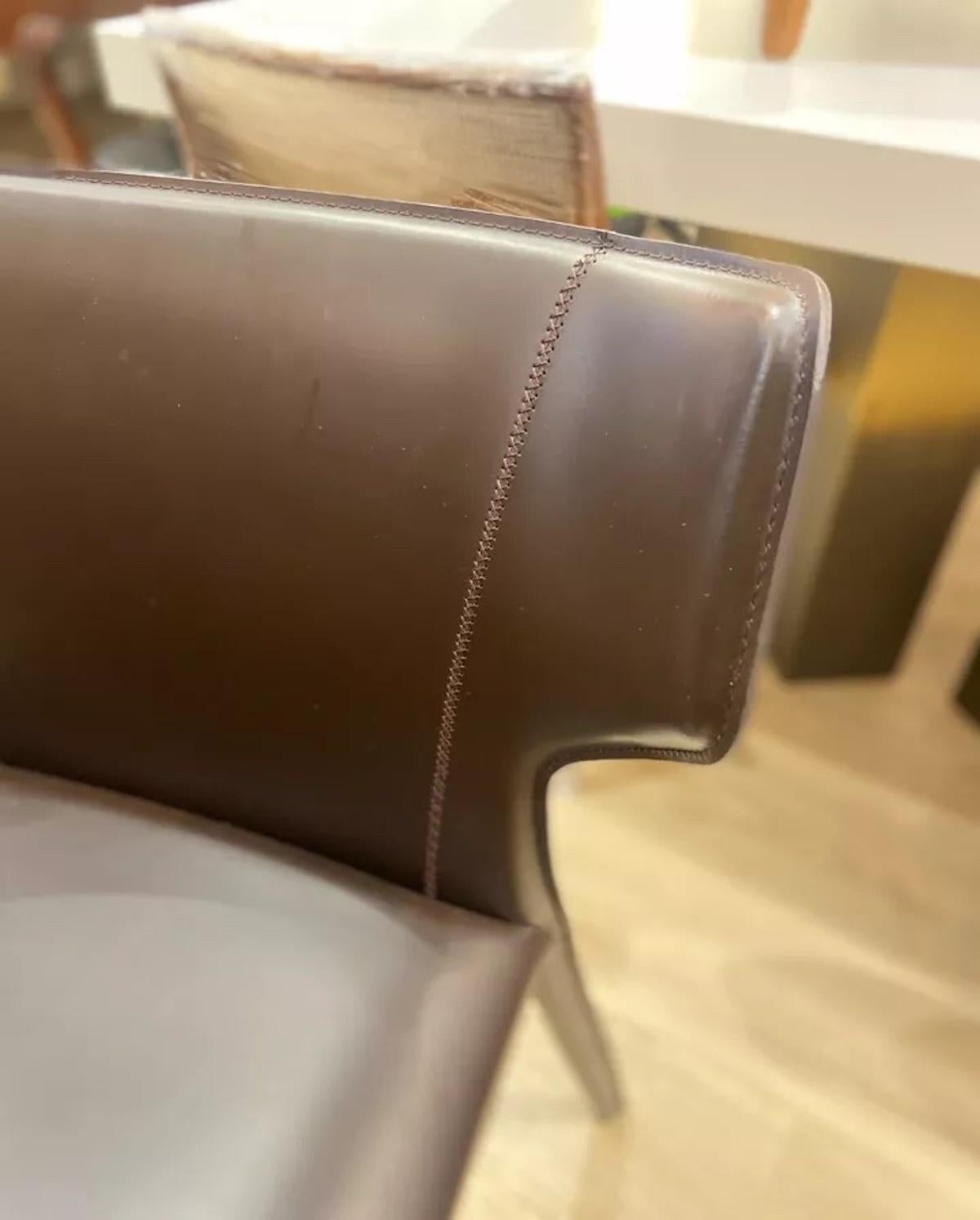 Pi Greco Accent Chair By Natuzzi Italia in Leather In Good Condition In London, GB