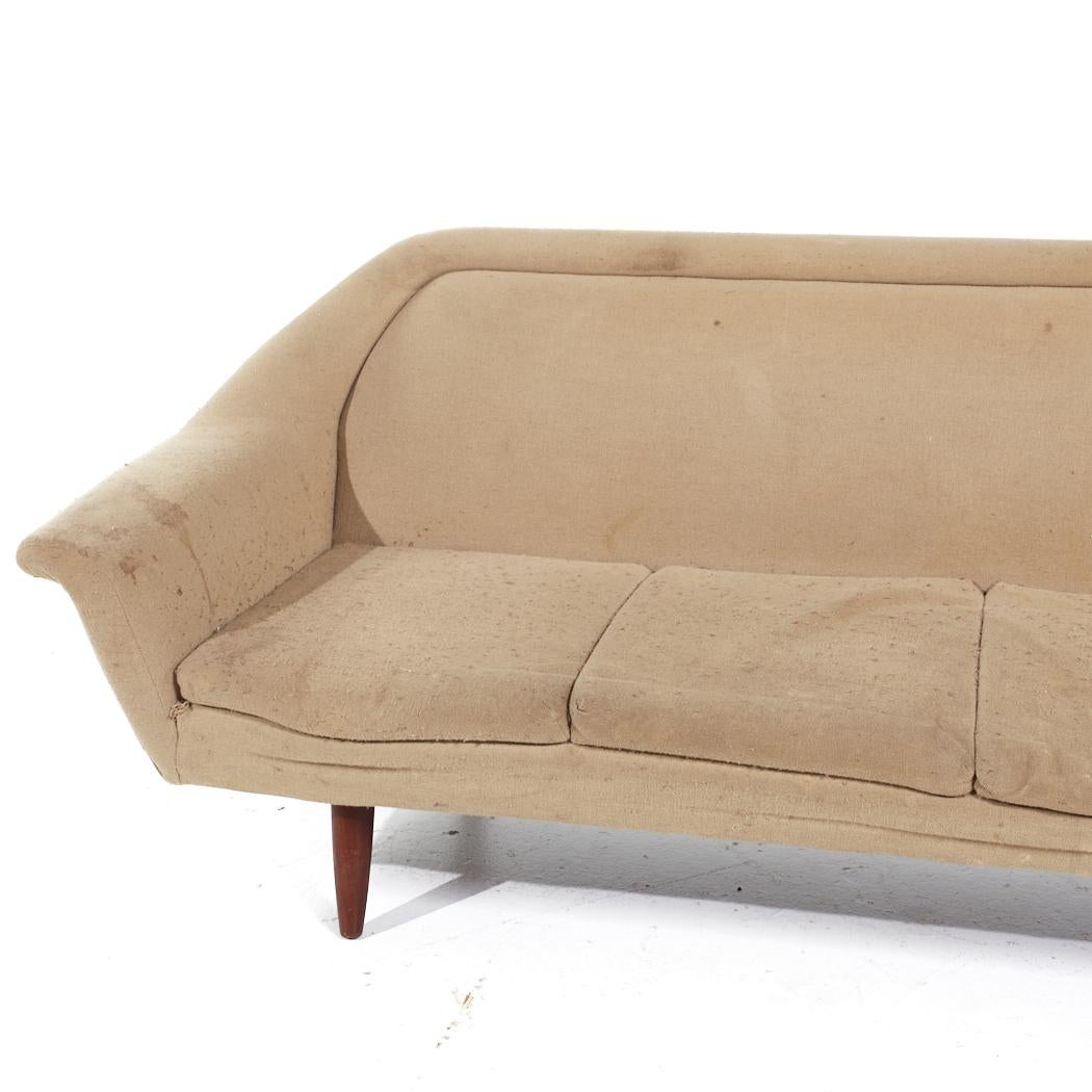 P.I. Langlo Mid Century Norwegian Teak Sofa For Sale 2