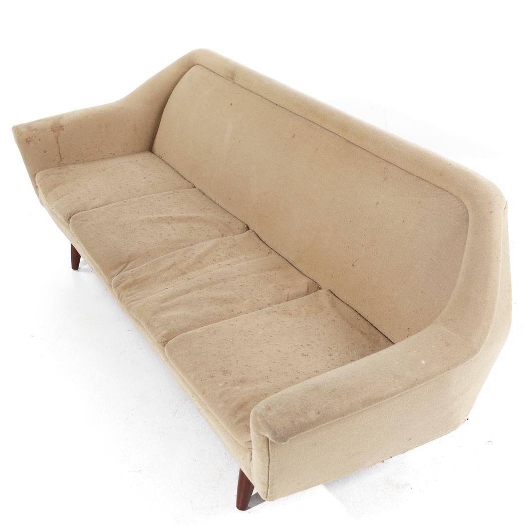 P.I. Langlo Mid Century Norwegian Teak Sofa For Sale 4