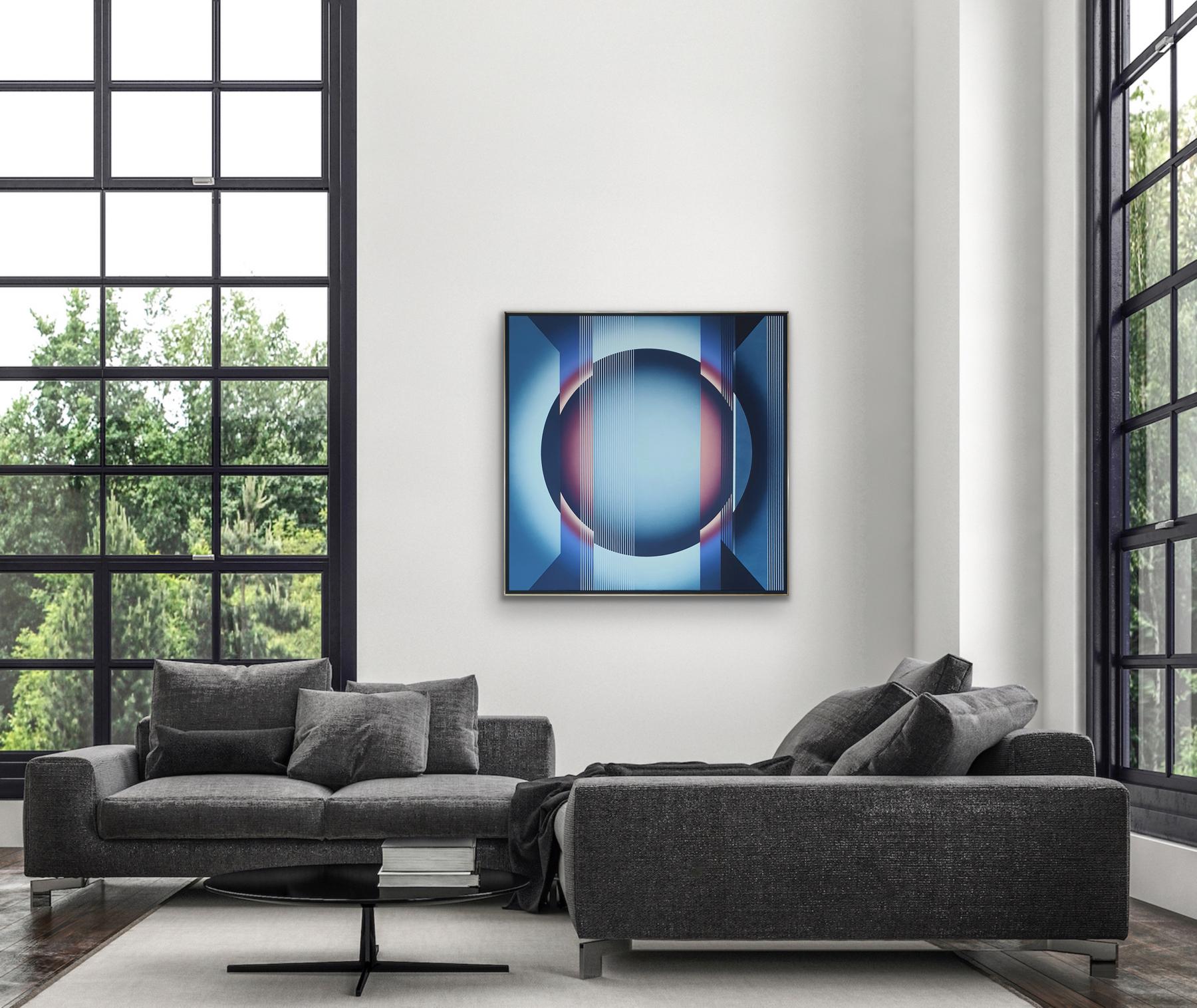 Émanations d'OP ART : O_EM d Blue Rose Black CONTEMPORARY POLISH FEMALE ARTIST 1