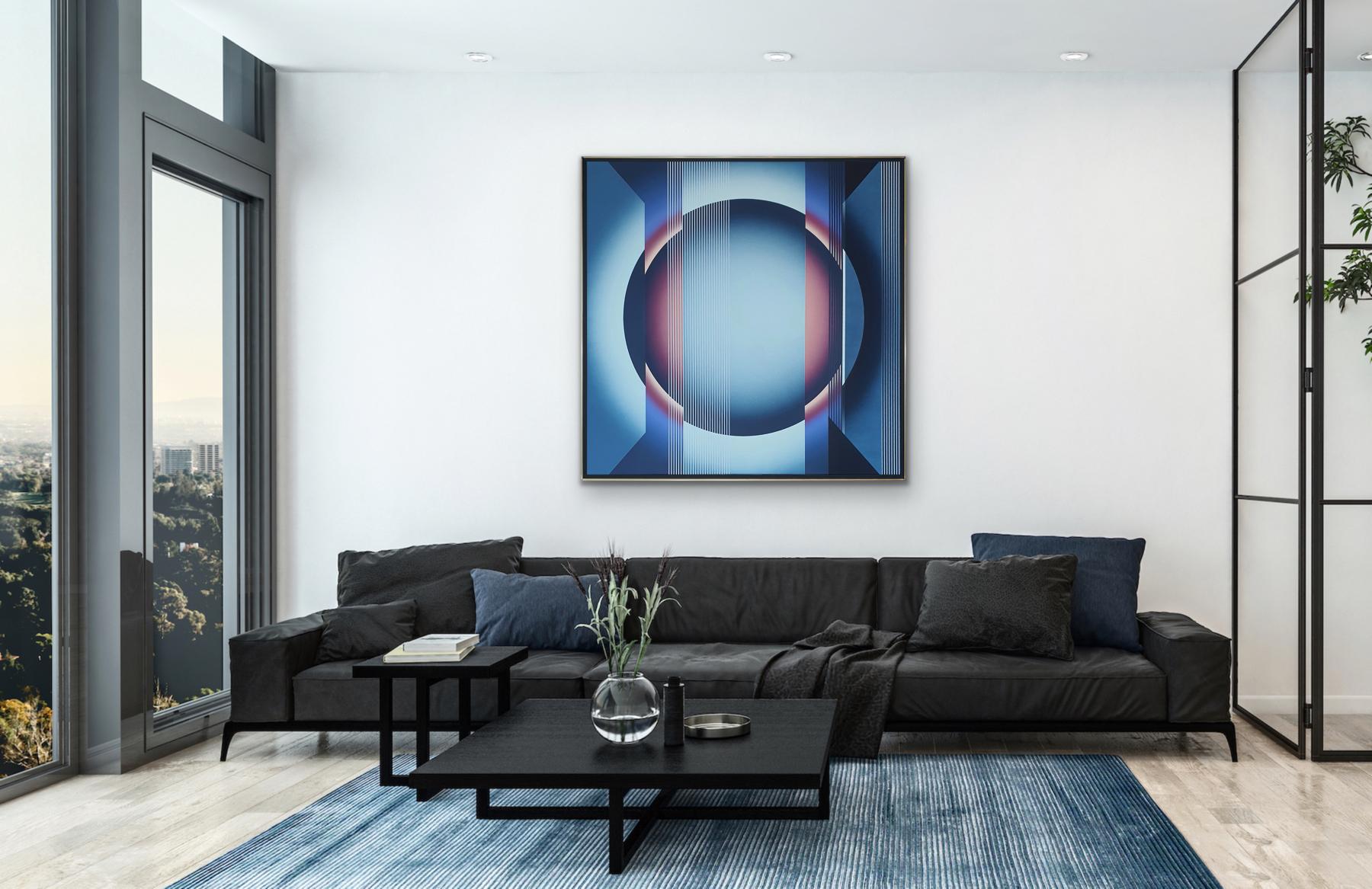 Émanations d'OP ART : O_EM d Blue Rose Black CONTEMPORARY POLISH FEMALE ARTIST 3