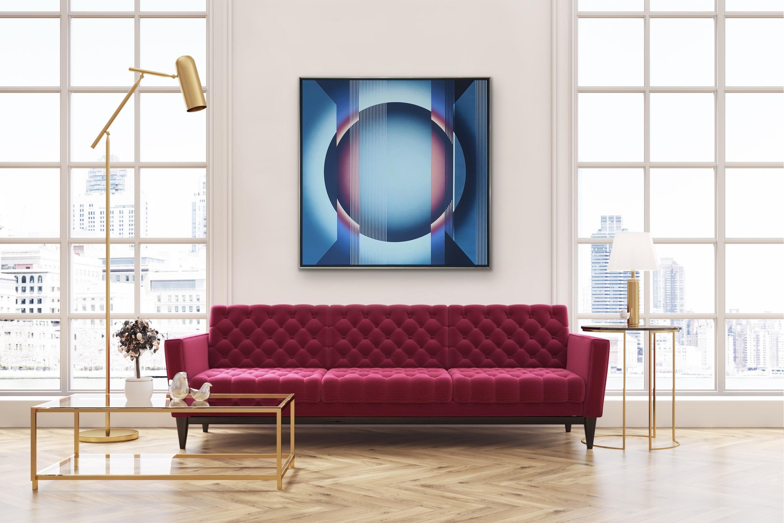 Émanations d'OP ART : O_EM d Blue Rose Black CONTEMPORARY POLISH FEMALE ARTIST 5