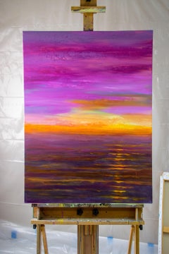 Caribbean Sunrise  30" x 40", Painting, Acrylic on Canvas