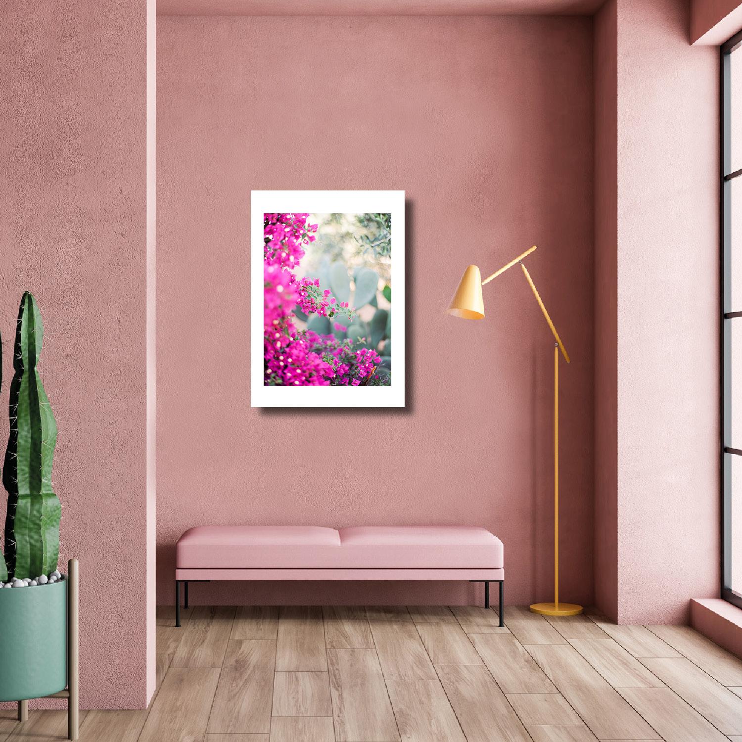 Bougainvilliers - Photographie couleur de paysage contemporain à grande échelle en vente 2