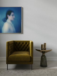 Mozart kissed by the Muse - Cyanotype Style Film Photographic Print Framed