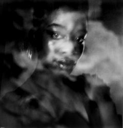 Shadowed Beauty - 21st Century Contemporary Photographic Print - B/W Polaroid