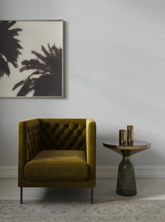 Calme comme un palmier - Gravure photographique contemporaine en noir et blanc du 21e siècle