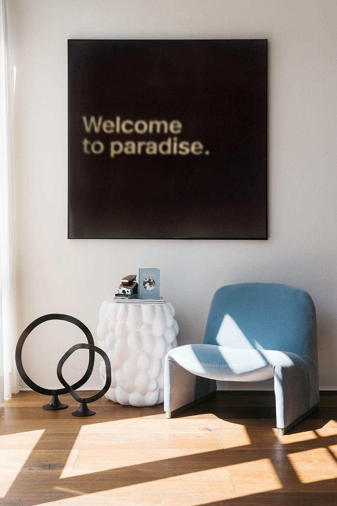 Welcome To Paradise - 21st Century Contemporary Photograph - Black Abstract Print by Pia Clodi