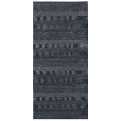 Pia, Contemporary Solid Hand Knotted Area Rug, Denim Blue