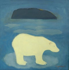 Polar Bear, Svalbard Archipelago, Arctic, Acrylic Painting, 2020