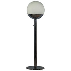Pia Guidetti Crippa for Luci Glass and Chrome Italian Floor Lamp, 1970