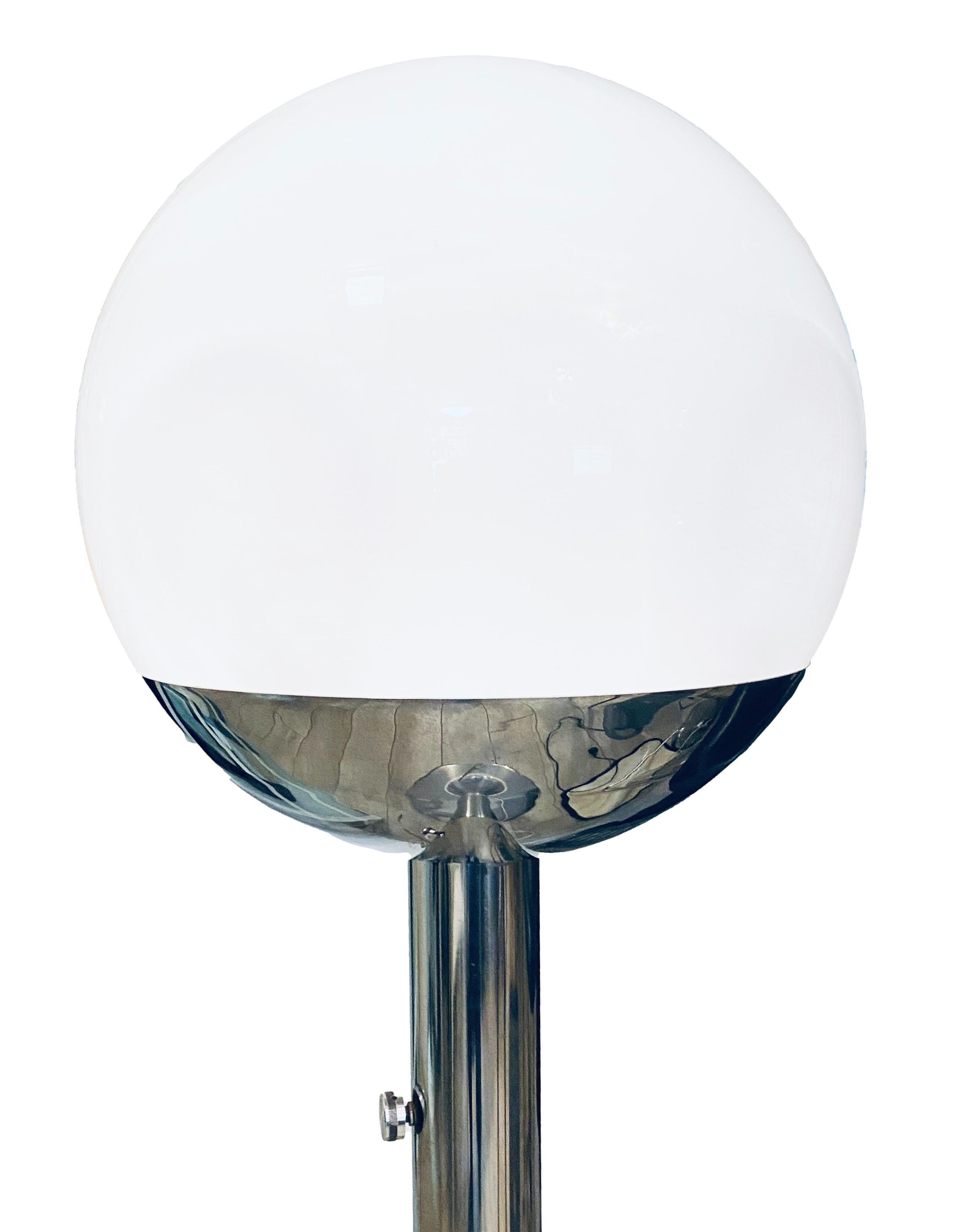 Mid-Century Modern Pia Guidetti Crippa for Luci Glass and Chrome Italian Mod.P428 Floor Lamp, 1970 For Sale