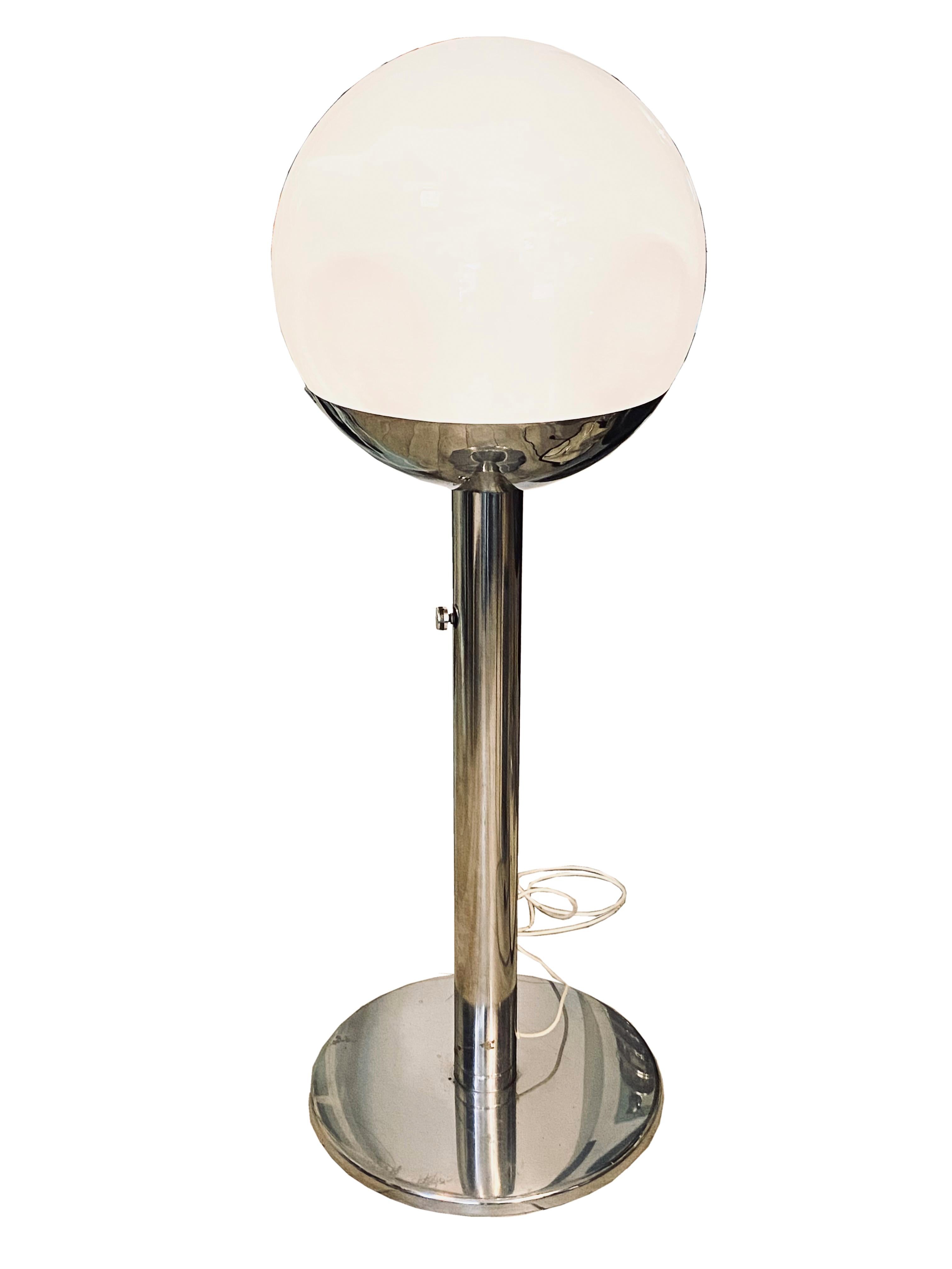 Late 20th Century Pia Guidetti Crippa for Luci Glass and Chrome Italian Mod.P428 Floor Lamp, 1970 For Sale